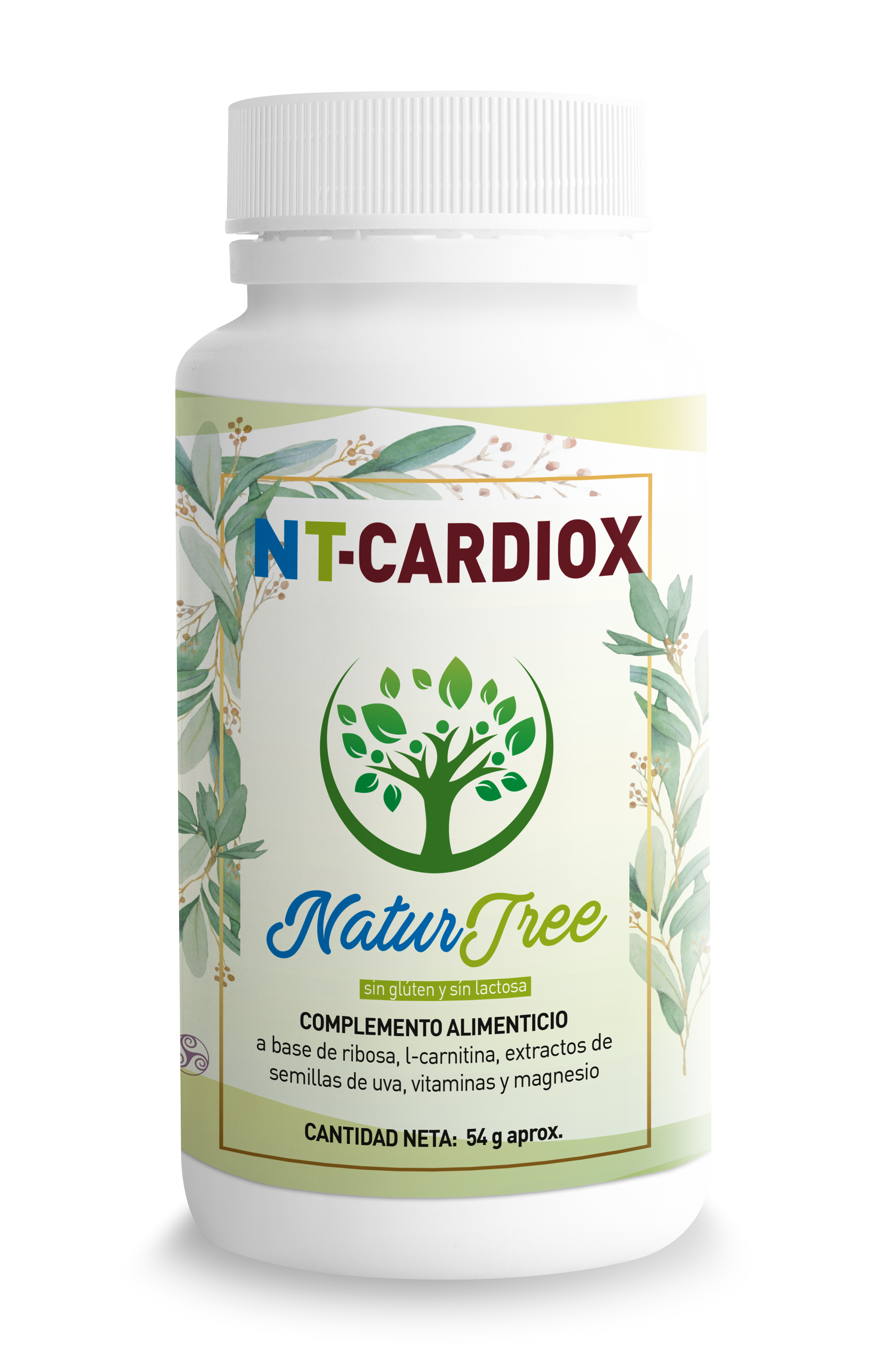 NT-Cardiox by NaturTree, food supplement with D-ribose, L-carnitine, ubiquinol, vitamin C, magnesium, vitamin D3, vitamin K2 and selenium