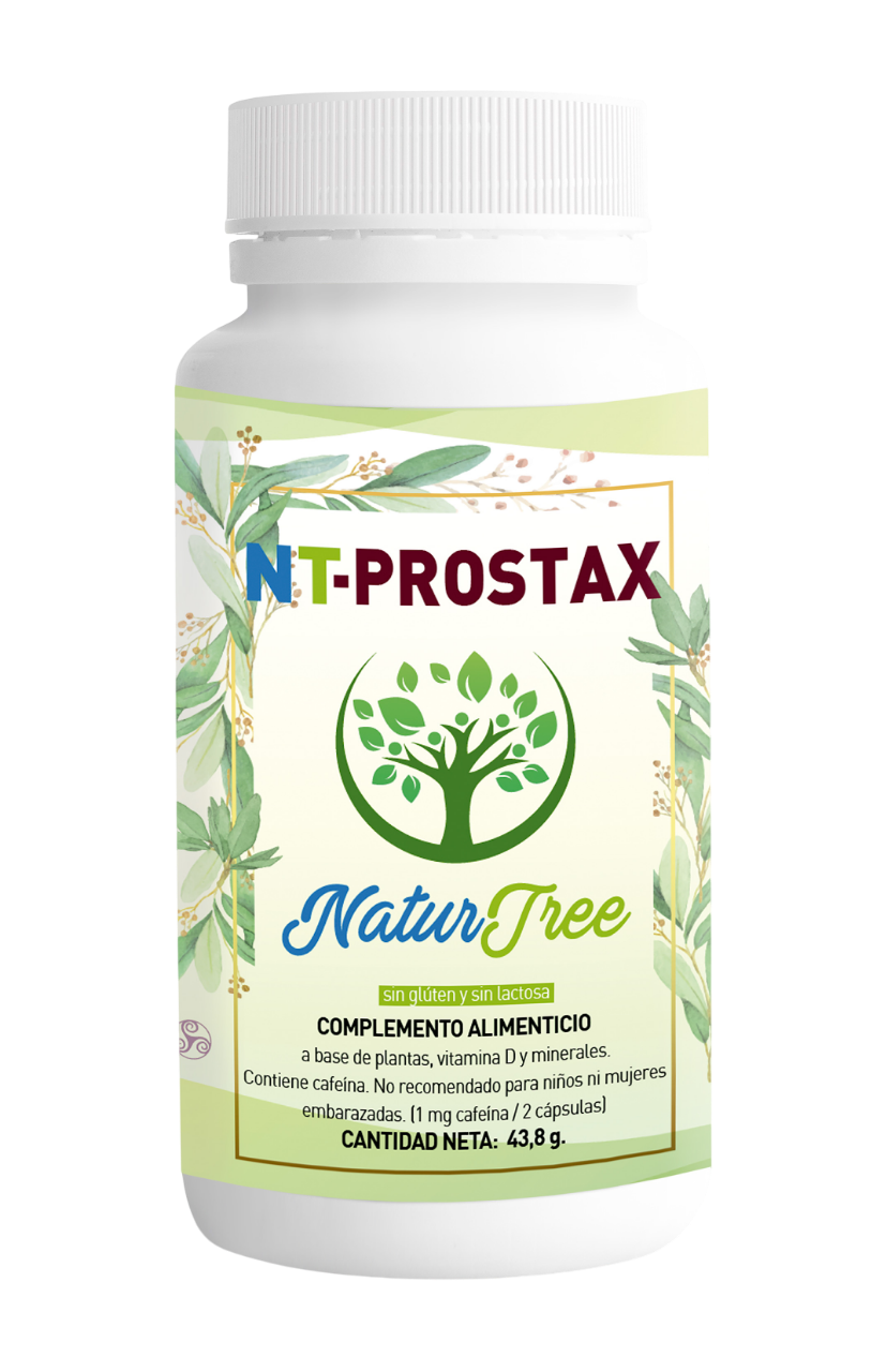 NT-Prostax da NaturTree, suplemento alimentar para bem-estar masculino com extratos vegetais, zinco, selénio e vitamina D3
